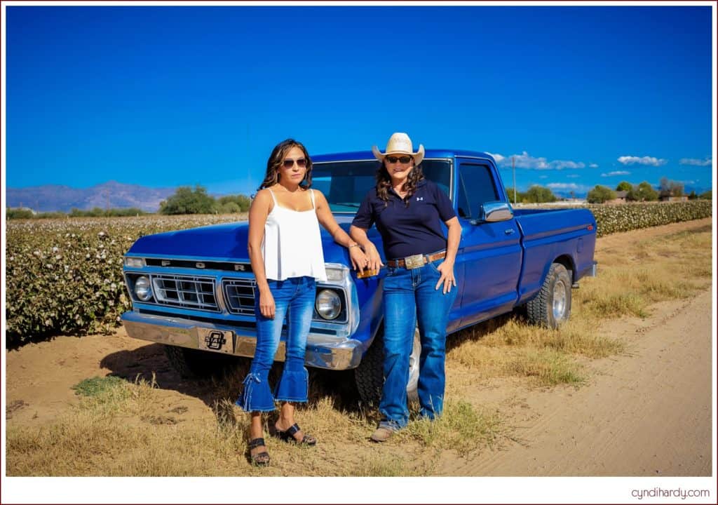 portrait, cyndi hardy photography, photography, photographer, san tan valley, arizona, superstition mountains, cotton field, old truck