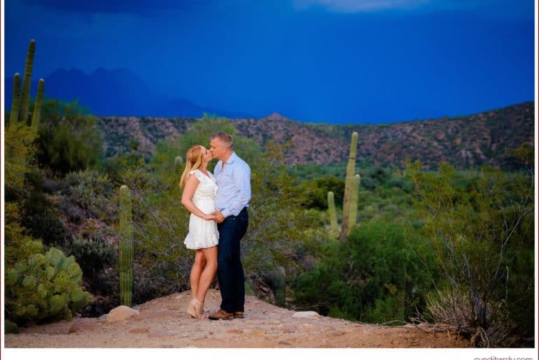 engagement, cyndi hardy photography, photography, photographer, photos, fountain hills, arizona, saguaro, lake, desert, rain